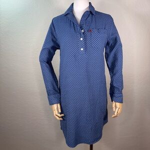 Levi’s x Target Sleep Denim Jean Polka Dot Oversized Shirt Tunic Dress SMALL EUC